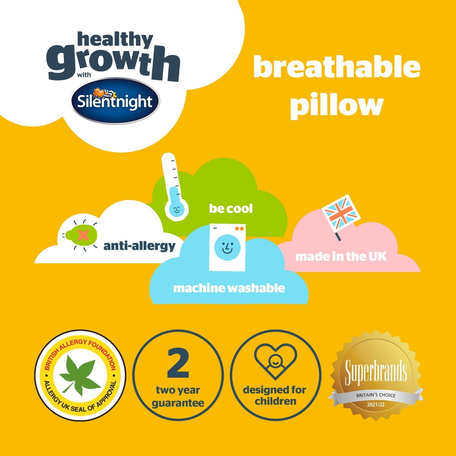 Silentnight Healthy Growth Breathable Anti Allergy Pillow