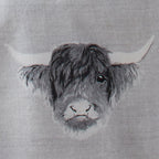 Highland Cow Ochre Brushed Duvet Set