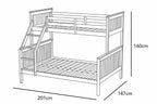 Indie Kids Bunk Bed Triple Sleeper White