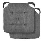 Jardin Charcoal Grey Waterproof Indoor Outdoor Seat Pad Pair (40cm x 40cm)
