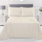 100% Cotton 180TC Cream Flat Sheet