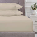 100% Cotton 180TC Natural Deep Fitted Sheet