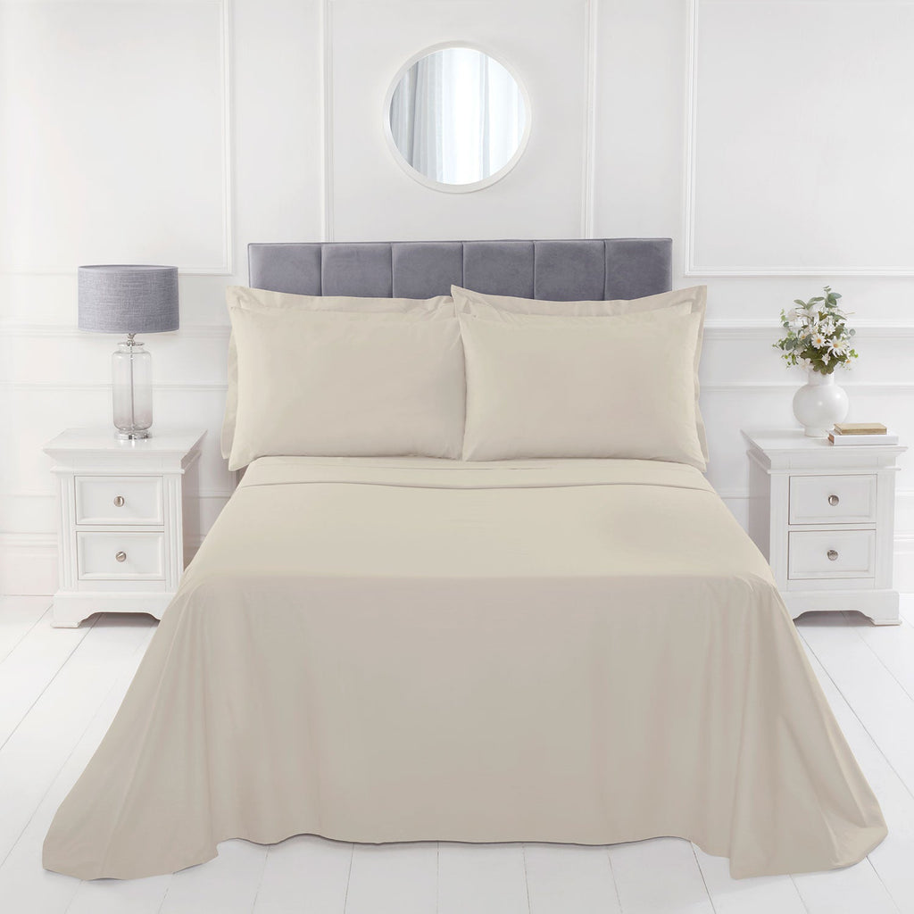 100% Cotton 180TC Natural Flat Sheet