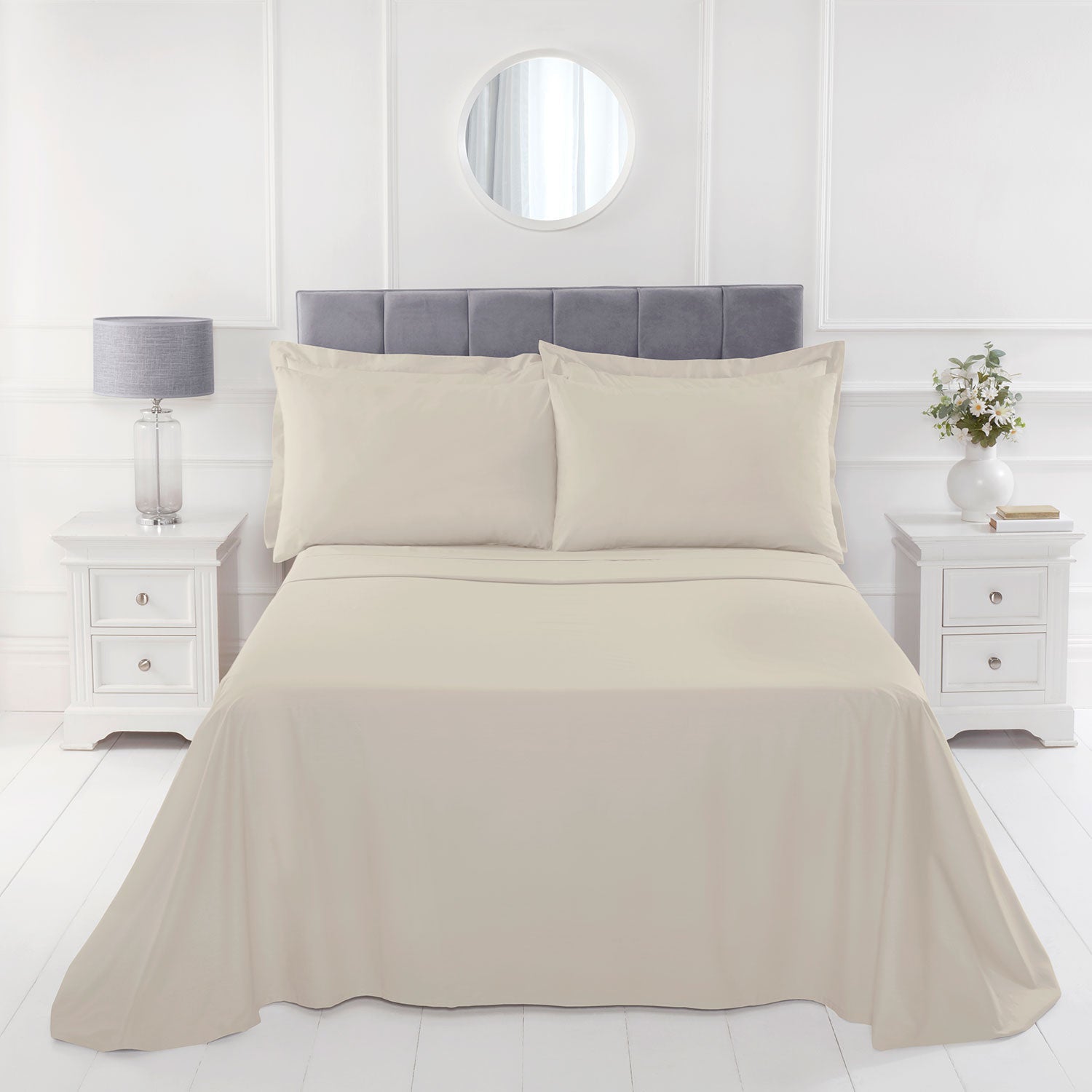 100% Cotton 180TC Natural Flat Sheet