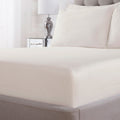 100% Cotton 400TC Ivory Deep Fitted Sheet