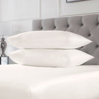 100% Cotton 400TC Ivory Housewife Pillowcase Pair