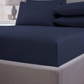 Cool Comfort Navy Cotton Lyocell Deep Fitted Sheet