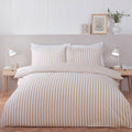 Cool Comfort Natural Stripe Cotton Lyocell Duvet Set