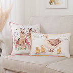 Happy Hares Printed Canvas Cushion (43cm x 43cm)