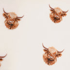 Harold Highland Cow Printed Fleece Throw (130cm x 150cm)