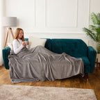 Jasper Grey Giant Fleece Throw (160cm x 240cm)