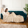 Jasper Natural Giant Fleece Throw (160cm x 240cm)