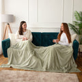 Jasper Soft Green Giant Fleece Throw (160cm x 240cm)