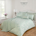 Lottie Soft Green Luxury Cotton Rich Jacquard Duvet Cover