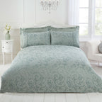Paisley Soft Green Luxury Cotton Rich Jacquard Duvet Cover