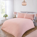 Verve Blush 3D Chevron Super Soft Duvet Set