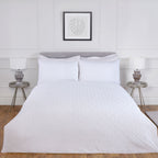 Verve White 3D Chevron Super Soft Duvet Set