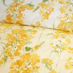 Wisteria Floral Lemon Reversible Super Soft Duvet Set