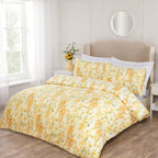 Wisteria Floral Lemon Reversible Super Soft Duvet Set