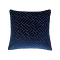 Adeline Navy Blue Cut Velvet Cushion (43cm x 43cm)