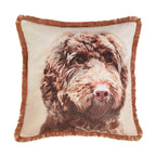 Rosie the Dog Printed Velvet Cushion (43cm x 43cm)