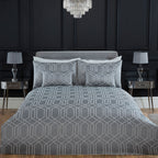 Hamilton Silver Luxury Jacquard Duvet Set