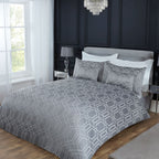 Hamilton Silver Luxury Jacquard Duvet Set