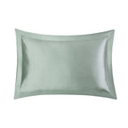 Paisley Soft Green Faux Silk Oxford Pillowcases (Pair)