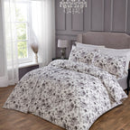 Verity Mono Grey 200 Thread Count 100% Cotton Duvet Set