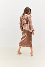 Satin Drape Co-Ord Midi Skirt