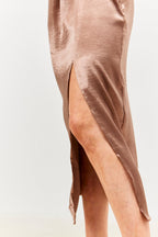 Satin Drape Co-Ord Midi Skirt