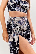 Printed Corsage Co-Ord Skirt