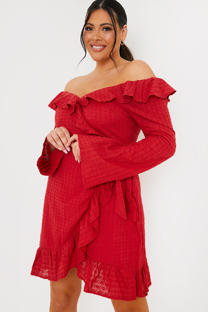 Bardot Broderie Anglaise Mini Dress