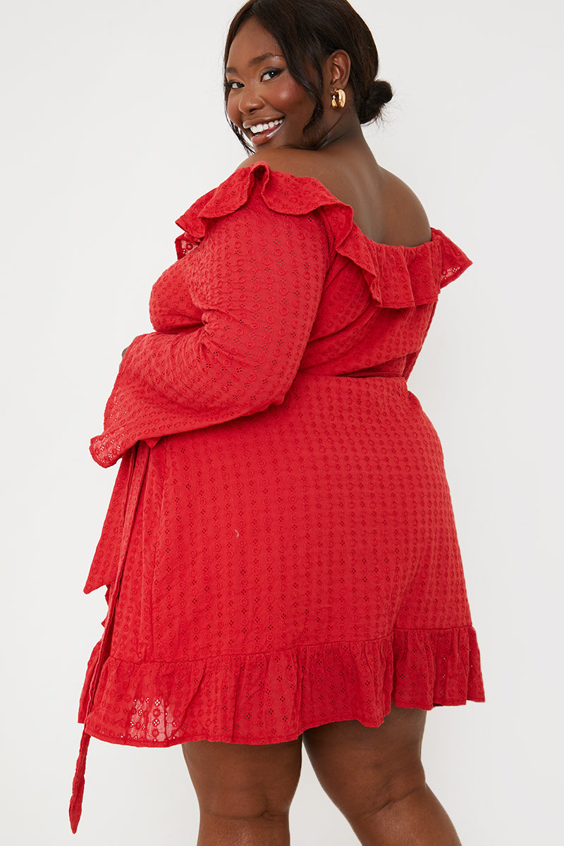 Bardot Broderie Anglaise Mini Dress