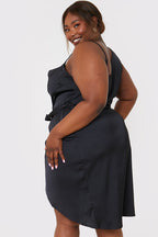 Asymmetric Cowl Neck Dress