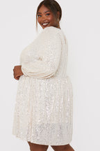 Sequin Smock Mini Dress