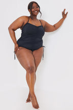 Control Ruched Tie Side Swimsuit
