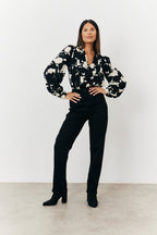 Floral Wrap Bodysuit