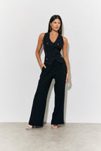 Black Embellished Waistcoat