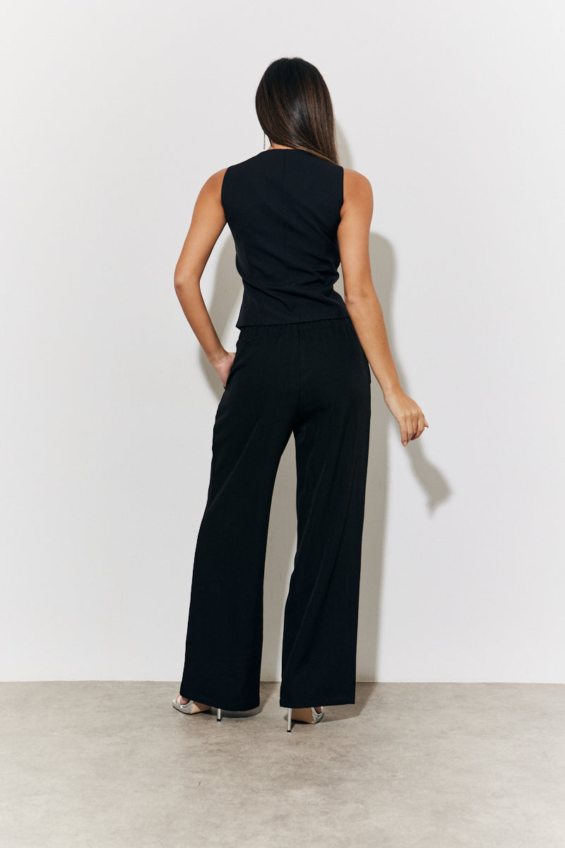 Black Embellished Waistcoat