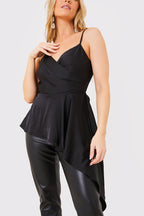 Satin Asymmetric Cami Top