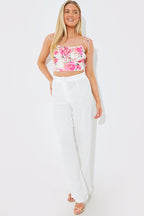 Printed Gathered Bust Co-ord Top