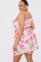 Printed Gathered Bust Co-ord Top