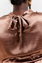 High Neck Wrap Co-Ord Top