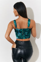 Printed Satin Corset