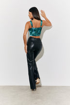 Printed Satin Corset
