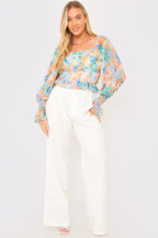 Floral Milkmaid Blouse