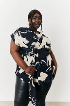 Abstract Drape Top