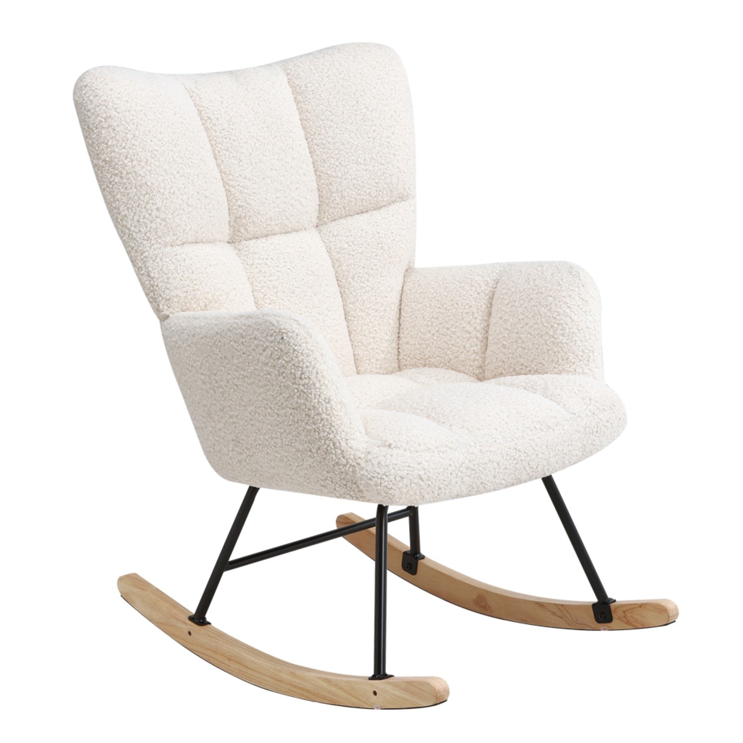 Sherpa White Tufted Rocking Chair