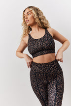 Leopard Print Racer Back Sports Co-Ord Bra